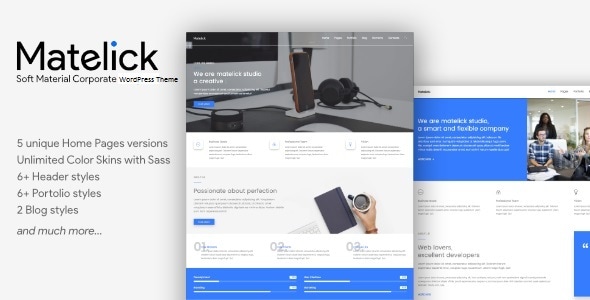 Matelick - Soft Material Corporate WordPress Theme