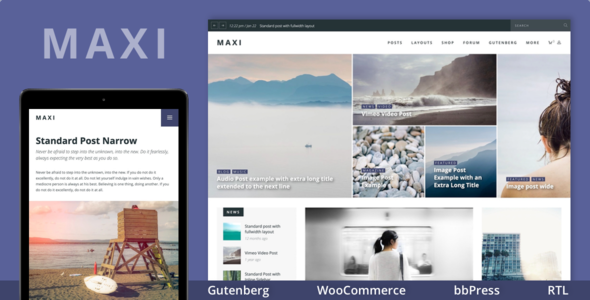 Maxi - Gutenberg Magazine & News Theme