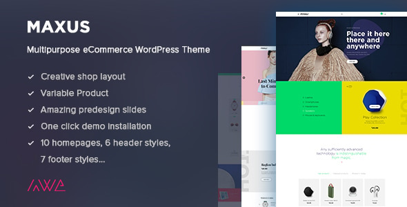 Maxus - Multipurpose eCommerce WordPress Theme