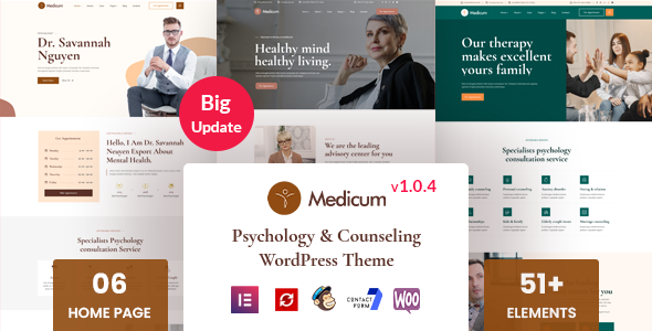 Medicum – Psychology & Counseling WordPress Theme