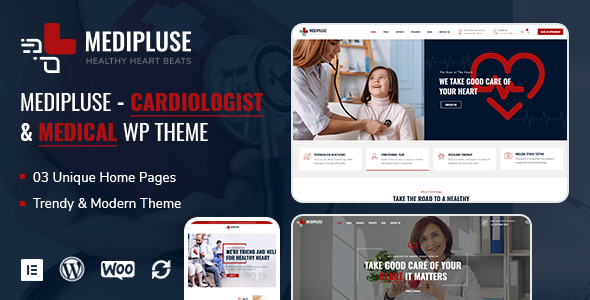 Medipluse - Cardiologist and Medical WordPress Theme with Appointments Booking