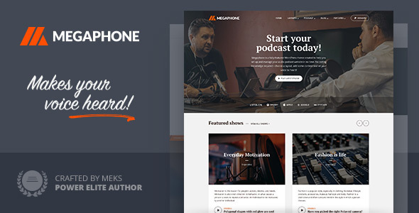 Megaphone - Podcast WordPress Theme