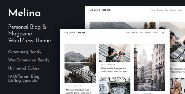 Melina - Personal Blog & Magazine WordPress Theme