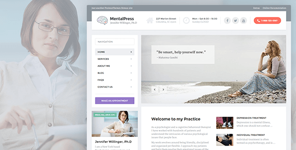 MentalPress - WordPress Theme for your Medical or Psychology Website