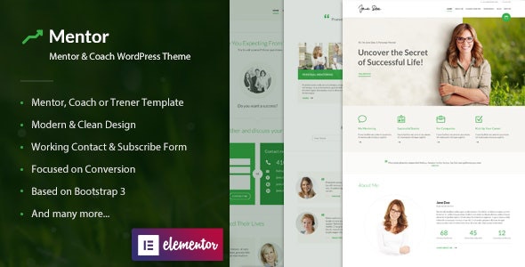 Mentor – Personal Development Coach WordPress Theme