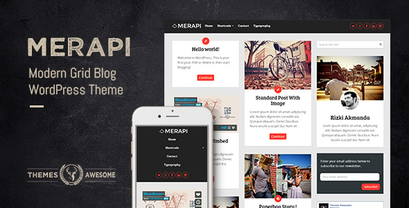 Merapi - Modern Grid Blog Theme