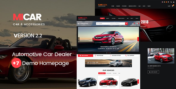 Micar -  Auto Dealer RTL WooCommerce WordPress for Car and Moto Theme