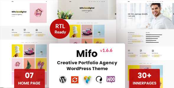 Mifo - Creative Minimal Portfolio WordPress Theme