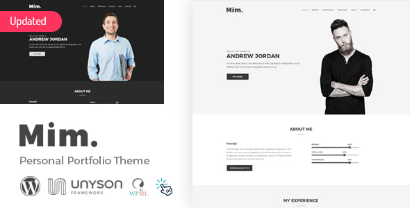 Mim - Personal Portfolio WordPress Theme