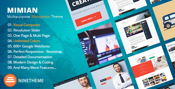 Mimian - Business WordPress Onepage