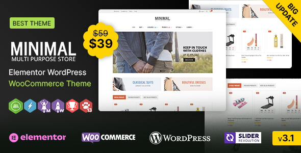 Minimal WP - Multi-purpose Elementor WooCommerce Theme