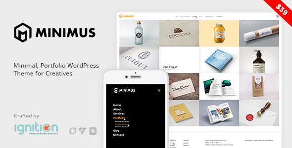 Minimus - Minimal, Portfolio WordPress Theme for Creatives