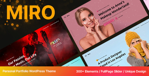 Miro - Personal Portfolio WordPress Theme