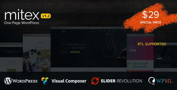 Mitex - One Page WordPress Theme