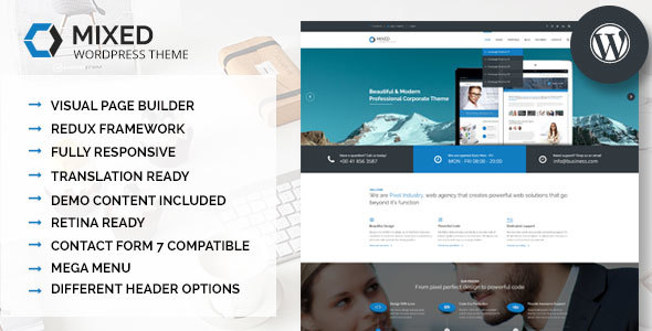 Mixed - Modern and Professional WordPress Theme