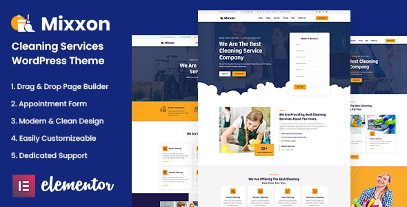 Mixxon - Cleaning Services WordPress Theme