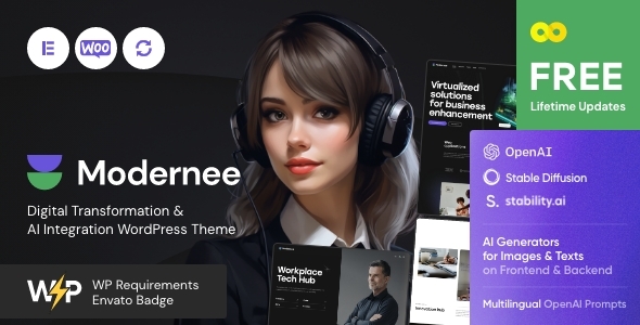 Modernee — AI Integration & Digital Transformation WordPress Theme