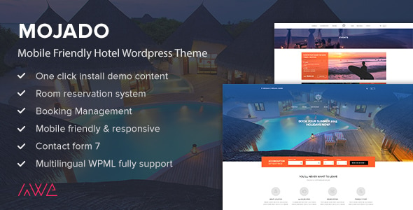 Mojado - Mobile Friendly Hotel WordPress Theme