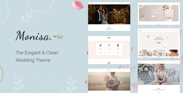 Monisa - Elegant & Clean Wedding WordPress Theme