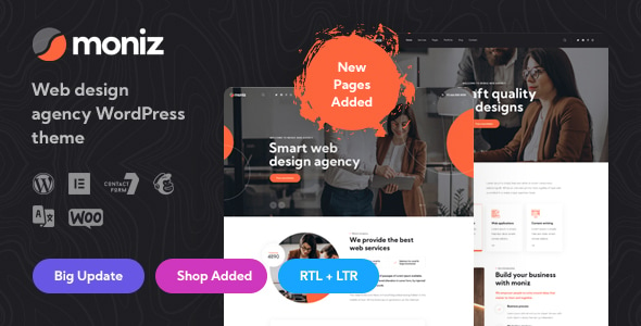 Moniz - Web Design Agency WordPress Theme