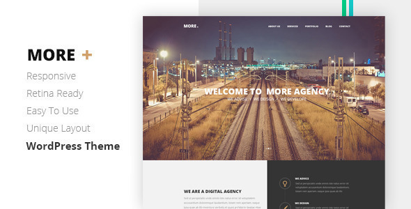 MORE - Creative One Page Wordpress Theme