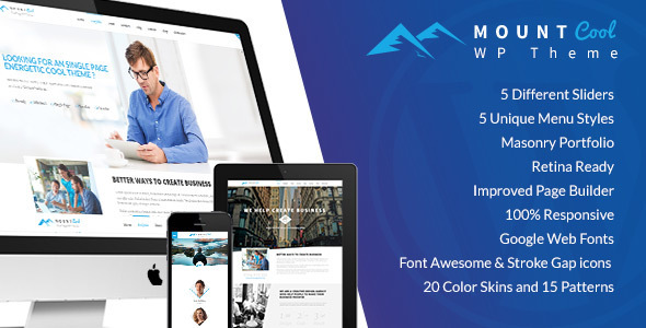 MountCool -  Single Page Portfolio WordPress Theme