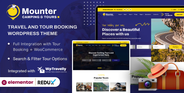 Mounter - Camping, Travel & Tour Booking WordPress Theme