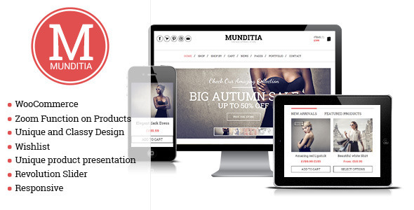 Munditia - Responsive Ecommerce WordPress Theme