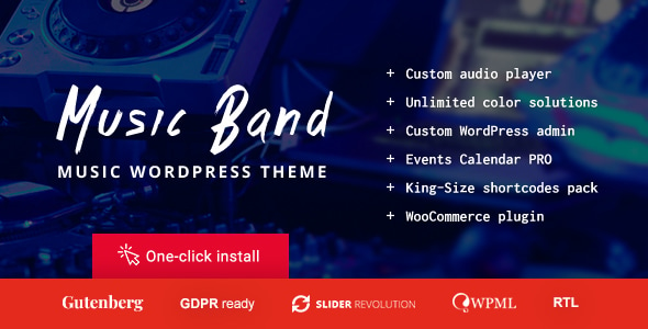 Music Band Live Event and Dance Club WordPress Theme