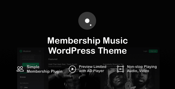 Musicon – WordPress Membership Music Theme