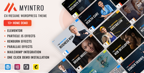 MyIntro | Resume Portfolio WordPress Theme