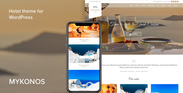 Mykonos Resort - Hotel Theme For WordPress