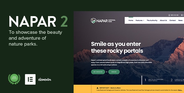 Napar - Nature Park & Visitors Information WordPress Theme