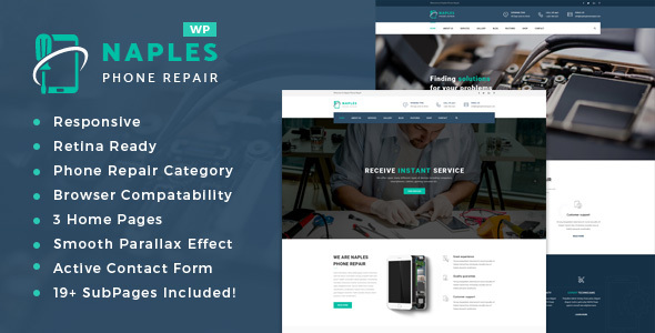 Naples - Phone Repair Shop WordPress Theme