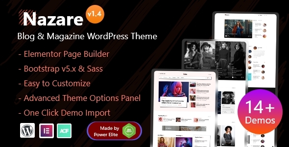 Nazare - Blog & Magazine Elementor WordPress Theme