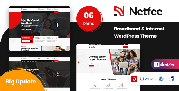 Netfee - Broadband and Internet WordPress Theme