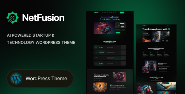 NetFusion - AI Powered Startup & Technology WordPress Theme