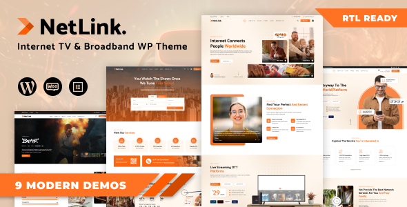 Netlink - Broadband TV & Internet Provider WordPress Theme