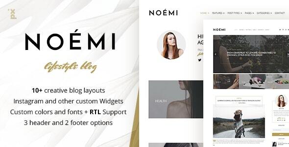 Noemi - Lifestyle & Fashion Blog WordPress Theme