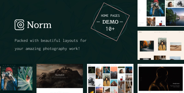 Norm - Photography Elementor WordPress Theme