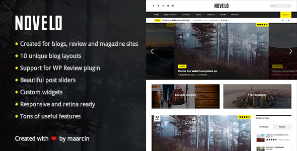 Novelo - Responsive WordPress Blog Theme