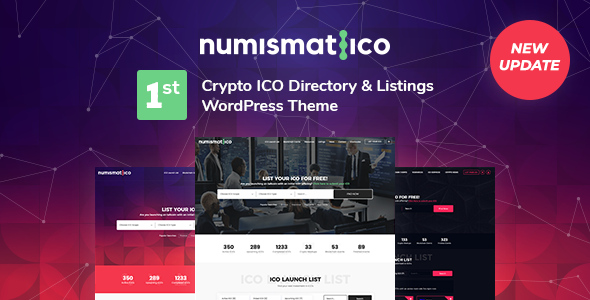 Numismatico - Cryptocurrency Directory & Listings WordPress Theme