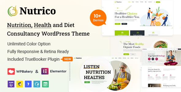 Nutrico - Nutrition Health Services WordPress Theme + Appointment Booking