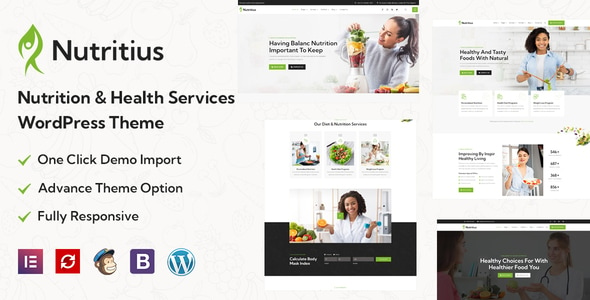 Nutritius - Nutrition & Health Services WordPress Theme