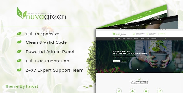 NuvaGreen - Landscape & Gardening WordPress Theme