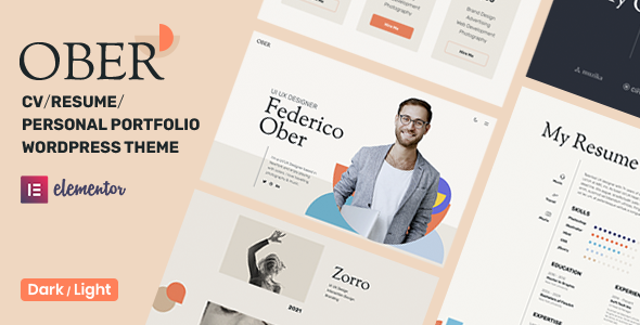 OBER - CV Resume WordPress Theme