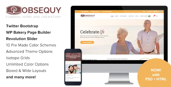 Obsequy - Funeral Home WordPress Theme