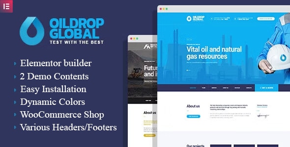 OilDrop - Oil and Gas Industrial WordPress theme