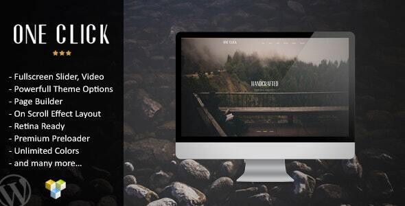 One Click – Parallax One Page WordPress Theme