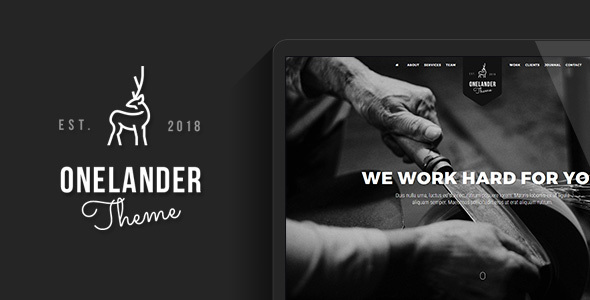 OneLander | Creative Landing Page WordPress Theme